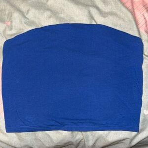 Garage Blue Strapless Tube Top